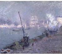 PMEFGJDPE Dipinti Famosi Stampa Pittura Arte Murale Della Pittura Puente Enrique IV de Gustave Loiseau per L'arredamento del Soggiorno 60x90cm