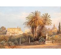 PMEFGJDPE Dipinti Famosi Stampa Pittura Arte Murale Della Pittura Villa Romana de Rudolf Müller per L'arredamento del Soggiorno 60x90cm