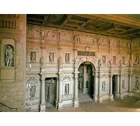 PMEFGJDPE Dipinti Famosi Stampa Pittura Arte Murale Della Pittura Vista del Teatro de Vicenza de Andrea Palladio per L'arredamento del Soggiorno 60x90cm