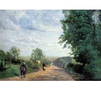 PMEFGJDPE Dipinti Famosi Stampa Tela Poster Artistico Poster el Camino de Sevres de Jean Baptiste Camille Corot per L'arredamento Della Camera da Letto 60x90cm