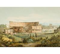 PMEFGJDPE Dipinti Famosi Stampa Tela Poster Artistico Poster el Coliseo de las colinas Caelian por Towne per L'arredamento Della Camera da Letto 60x90cm
