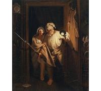 PMEFGJDPE Dipinti Famosi Stampa Tela Poster Artistico Poster el sueño perturbado de johann peter hasenclever per L'arredamento Della Camera da Letto 60x90cm