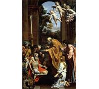 PMEFGJDPE Dipinti Famosi Stampa Tela Poster Artistico Poster El último sacramento de Domenichino per L'arredamento Della Camera da Letto 60x90cm
