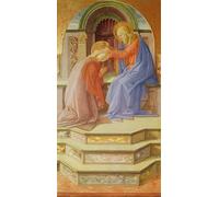 PMEFGJDPE Dipinti Famosi Stampa Tela Poster Artistico Poster la Coronación de la Virgen de Fra Filippo Lippi per L'arredamento Della Camera da Letto 60x90cm