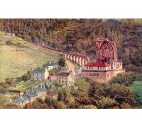 PMEFGJDPE Dipinti Famosi Stampa Tela Poster Artistico Poster la Gran Rueda Laxey Isla de Man por Alfred Robert Quinton per L'arredamento Della Camera da Letto 60x90cm