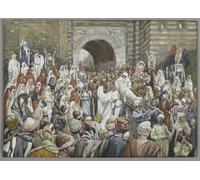 PMEFGJDPE Dipinti Famosi Stampa Tela Poster Artistico Poster la resurrección del hijo de la viuda en Nain de Jacques per L'arredamento Della Camera da Letto 60x90cm