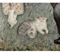 PMEFGJDPE Dipinti Famosi Stampa Tela Poster Artistico Poster La tarde burguesa o la familia Terrasse de Pierre Bonnard per L'arredamento Della Camera da Letto 60x90cm