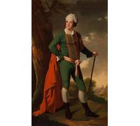 PMEFGJDPE Dipinti Famosi Stampa Tela Poster Artistico Poster Retrato de un hombre conocido como el capitán indio por Wright of Derby per L'arredamento Della Camera da Letto 60x90cm