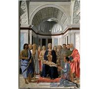 PMEFGJDPE Dipinti Famosi Stampa Tela Poster Artistico Poster Sagrada Conversación o Nuestra Señora con Huevo de Piero Della Francesca per L'arredamento Della Camera da Letto 60x90cm