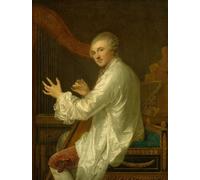 PMEFGJDPE Famoso Arte Stampa Tela Stampa di Immagini Tela Ange Laurent De La Live De Jully de Jean Baptiste Greuze per la Decorazione Della Parete 60x90cm