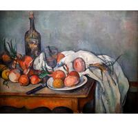 PMEFGJDPE Famoso Arte Stampa Tela Stampa di Immagini Tela Bodegón con cebollas de Paul Cézanne per la Decorazione Della Parete 60x90cm