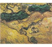 PMEFGJDPE Famoso Arte Stampa Tela Stampa di Immagini Tela Dos conejos en una pradera de Vincent Van Gogh per la Decorazione Della Parete 60x90cm