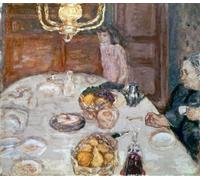 PMEFGJDPE Famoso Arte Stampa Tela Stampa di Immagini Tela El almuerzo de Pierre Bonnard per la Decorazione Della Parete 60x90cm