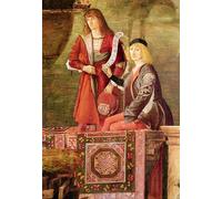PMEFGJDPE Famoso Arte Stampa Tela Stampa di Immagini Tela el Encuentro de Etherius y Ursula y la Partida de los Peregrinos de Vittore Carpaccio per la Decorazione Della Parete 60x90cm