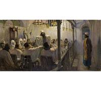 PMEFGJDPE Famoso Arte Stampa Tela Stampa di Immagini Tela ¡Él es culpable de la muerte! por Vasilij Dmitrievich Polenov per la Decorazione Della Parete 60x90cm