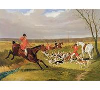 PMEFGJDPE Famoso Arte Stampa Tela Stampa di Immagini Tela la caza de la muerte de Suffolk por John Frederick Herring Senior per la Decorazione Della Parete 60x90cm