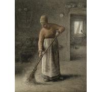 PMEFGJDPE Famoso Arte Stampa Tela Stampa di Immagini Tela La esposa de un granjero barriendo de Jean Francois Millets per la Decorazione Della Parete 60x90cm
