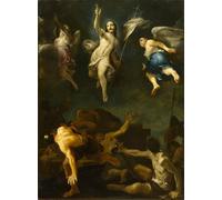 PMEFGJDPE Famoso Arte Stampa Tela Stampa di Immagini Tela la Resurrección de Cristo de Giuseppe Maria Crespi per la Decorazione Della Parete 60x90cm