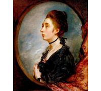 PMEFGJDPE Famoso Arte Stampa Tela Stampa di Immagini Tela Margaret, la hija del artista de Gainsborough per la Decorazione Della Parete 60x90cm