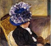 PMEFGJDPE Famoso Arte Stampa Tela Stampa di Immagini Tela Mujeren Ahat Jeune Femme Au Chapeau de Pierre Bonnard per la Decorazione Della Parete 60x90cm