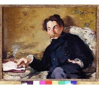 PMEFGJDPE Famoso Arte Stampa Tela Stampa di Immagini Tela Retrato de Stéphane Mallarmé por Edouard Manet per la Decorazione Della Parete 60x90cm