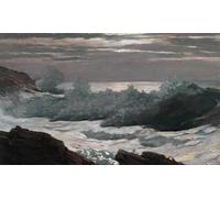 PMEFGJDPE Famoso Arte Stampa Tela Stampa di Immagini Tela Temprano en la mañana después de una tormenta en el mar de Winslow Homer per la Decorazione Della Parete 60x90cm