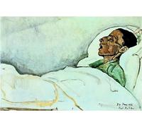 PMEFGJDPE Famoso Arte Stampa Tela Stampa di Immagini Tela Valentine Gode Darel Un día antes de su muerte de Ferdinand Hodler per la Decorazione Della Parete 60x90cm