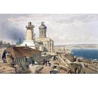 PMEFGJDPE Famoso Arte su Tela Pittura Astratta el Almirantazgo Sebastopol por William Simpson per Decorazioni per la Casa 60x90cm
