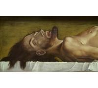 PMEFGJDPE Famoso Arte su Tela Pittura Astratta el Cuerpo de Cristo Muerto de Hans Holbein el per Decorazioni per la Casa 60x90cm