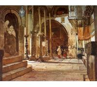 PMEFGJDPE Famoso Arte su Tela Pittura Astratta la Piedra de la Unción del Ambulatorio de la Iglesia por John Fulleylove per Decorazioni per la Casa 60x90cm
