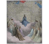 PMEFGJDPE Famoso Arte su Tela Pittura Astratta la reina del cielo de Dante Alighieri de Gustave Dore per Decorazioni per la Casa 60x90cm