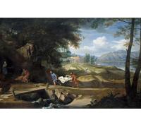 PMEFGJDPE Famoso Arte su Tela Pittura Astratta Los Milagros de Santa María Penitente de Philippe De Champaigne per Decorazioni per la Casa 60x90cm