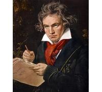 PMEFGJDPE Famoso Arte su Tela Pittura Astratta Ludwig Van Beethoven sosteniendo Missa Solemnis de Carl Stieler per Decorazioni per la Casa 60x90cm