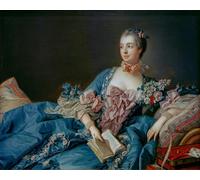 PMEFGJDPE Famoso Arte su Tela Pittura Astratta Madame De Pompadour de François Boucher per Decorazioni per la Casa 60x90cm
