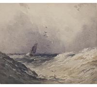 PMEFGJDPE Famoso Arte su Tela Pittura Astratta Velero antes de una tormenta de Vandyke Copley Fielding per Decorazioni per la Casa 60x90cm