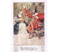 PMEFGJDPE Famoso Poster Murale Poster Parete Quadri Lord Sands nos cantó una nueva balada: King's Hunt's Up de Charles Edmund Brock per la Decorazione Domestica dell'ufficio 60x90cm