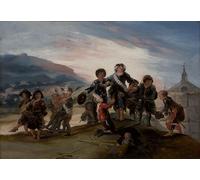 PMEFGJDPE Famoso Poster Murale Poster Parete Quadri Niños Jugando a Soldados Niños Jugando a Soldados de Francisco De Goya per la Decorazione Domestica dell'ufficio 60x90cm