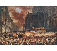 PMEFGJDPE Famoso Poster Murale Poster Parete Quadri Primera visita de estado de la reina a la ciudad de Londres por George Hayter per la Decorazione Domestica dell'ufficio 60x90cm