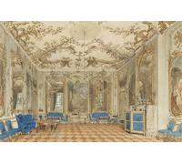 PMEFGJDPE Famoso Poster Murale Poster Parete Quadri Sala de Conciertos del Palacio Sanssouci Potsdam Alemania por Eduard Gaertner per la Decorazione Domestica dell'ufficio 60x90cm