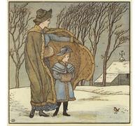 PMEFGJDPE Famoso Poster Murale Poster Parete Quadri Sopla el viento del norte de Walter Crane per la Decorazione Domestica dell'ufficio 60x90cm