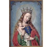 PMEFGJDPE Famoso Poster Murale Poster Parete Quadri W Fol.v La Virgen y el Niño de Simon Bening per la Decorazione Domestica dell'ufficio 60x90cm