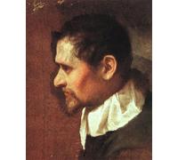 PMEFGJDPE Famoso Stampa Pittura Arte Murale Della Pittura Autorretrato de perfil de Annibale Carracci per L'arredamento del Soggiorno 60x90cm