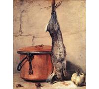 PMEFGJDPE Famoso Stampa Pittura Arte Murale Della Pittura Caldero de cobre y membrillo de Jean-baptiste-simeon Chardin per L'arredamento del Soggiorno 60x90cm