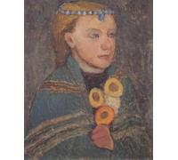 PMEFGJDPE Famoso Stampa Pittura Arte Murale Della Pittura Chica con cadena blanca en el pelo de Paula Modersohn Becker per L'arredamento del Soggiorno 60x90cm