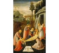 PMEFGJDPE Famoso Stampa Pittura Arte Murale Della Pittura el Entierro de Cristo por Fra Angelico per L'arredamento del Soggiorno 60x90cm