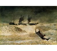 PMEFGJDPE Famoso Stampa Pittura Arte Murale Della Pittura El naufragio de la Nube de Hierro de Winslow Homer per L'arredamento del Soggiorno 60x90cm