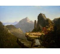 PMEFGJDPE Famoso Stampa Pittura Arte Murale Della Pittura el último de los mohicanos de Cole per L'arredamento del Soggiorno 60x90cm