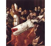 PMEFGJDPE Famoso Stampa Pittura Arte Murale Della Pittura El yacimiento de San Buenaventura de Francisco De Zurbarán per L'arredamento del Soggiorno 60x90cm