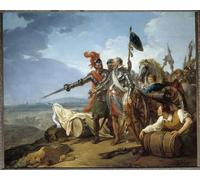 PMEFGJDPE Famoso Stampa Pittura Arte Murale Della Pittura Guerra de religiones El rey Enrique Iv trae comida a París en agosto por Vincent per L'arredamento del Soggiorno 60x90cm