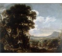 PMEFGJDPE Famoso Stampa Pittura Arte Murale Della Pittura Hermina el nombre Tancredi en un árbol de Salvator Rosa per L'arredamento del Soggiorno 60x90cm
